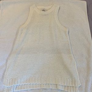 Abercrombie white high neck sweater tank